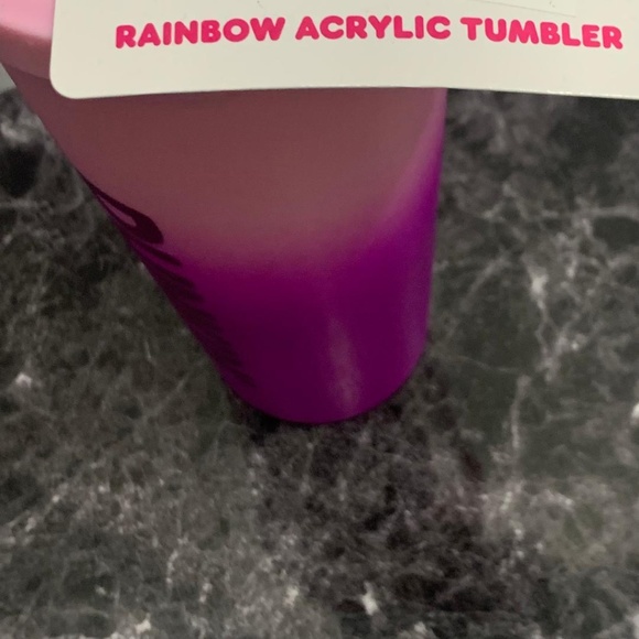 Dunkin Donuts 24 oz Rainbow Acrylic Tumbler NWT - Picture 5 of 5